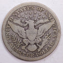 1908-O Barber Silver Quarter, Very Good Circulated Coin, Store