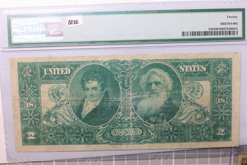 1896 $2., Silver Certificate., 'Educational Note'., PMG VF-20., Store