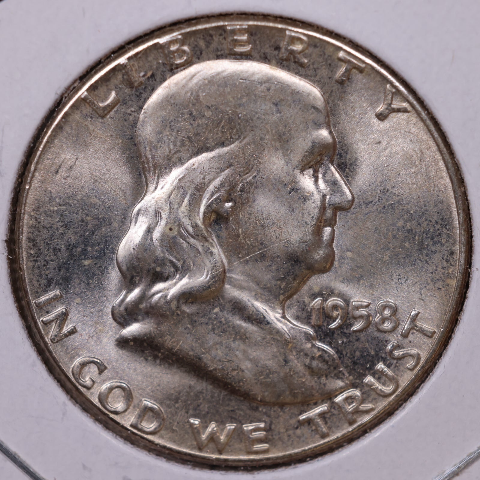 1958 Franklin Half Dollar, Extra Fine Circulated Coin, Store #HR1655