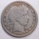1908-O Barber Silver Quarter, Very Good+ Circulated Coin, Store