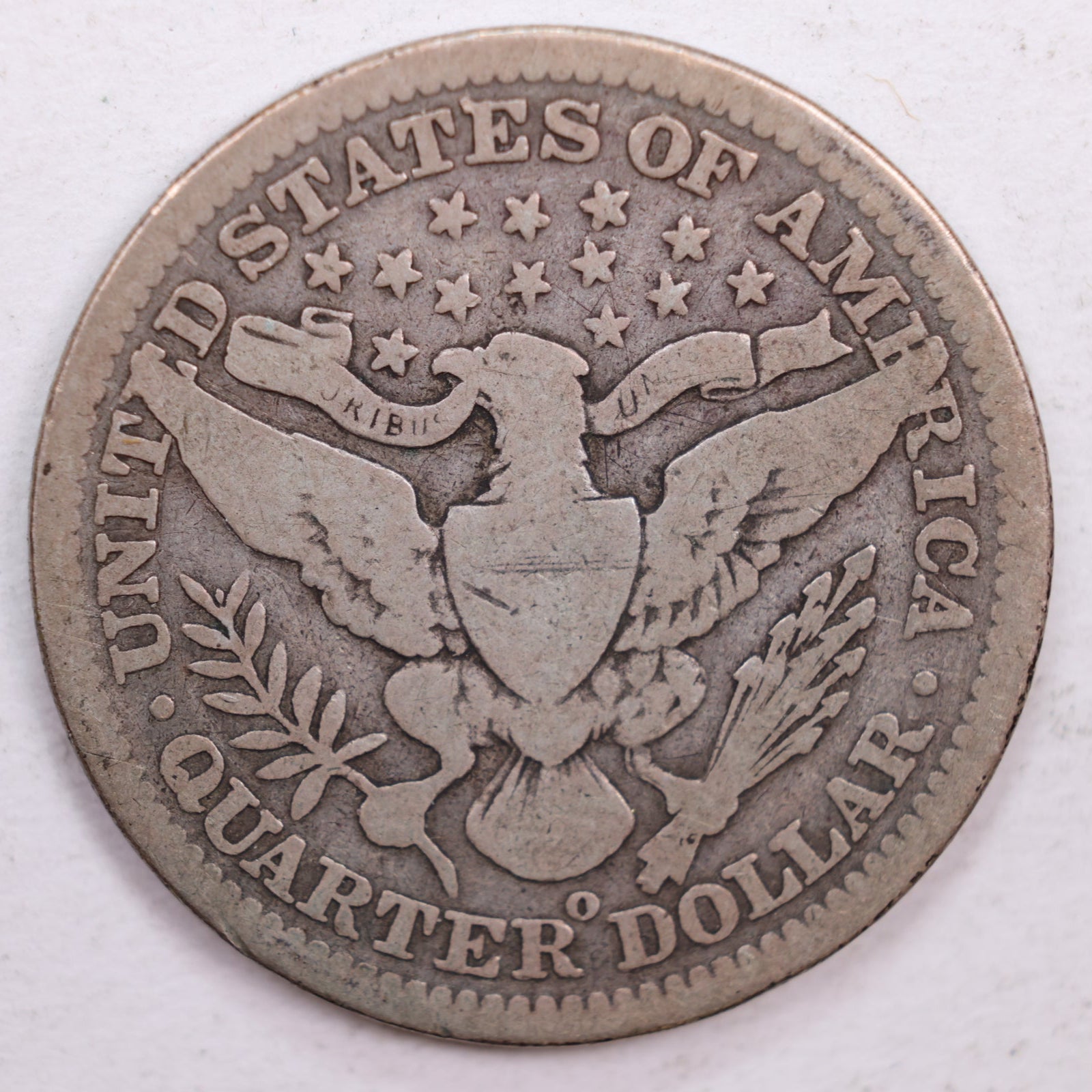 1908-O Barber Silver Quarter, Very Good Circulated Coin, Store #QR0508