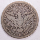 1908-O Barber Silver Quarter, Very Good Circulated Coin, Store