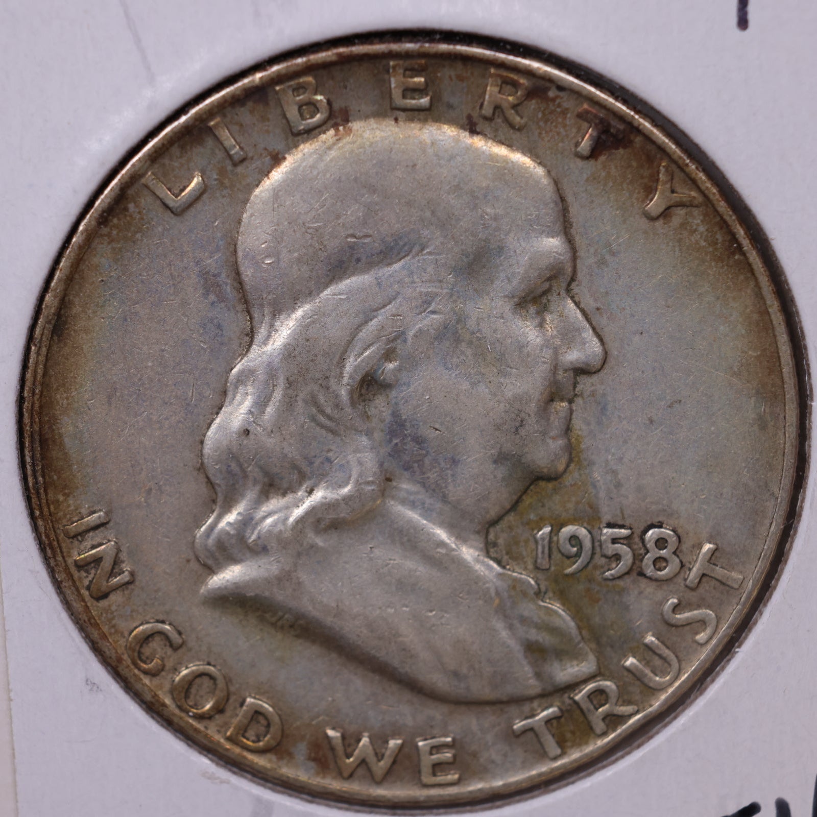 1958-D Ben Franklin Half Dollar, Fine Circulated Coin, Store #HR1664