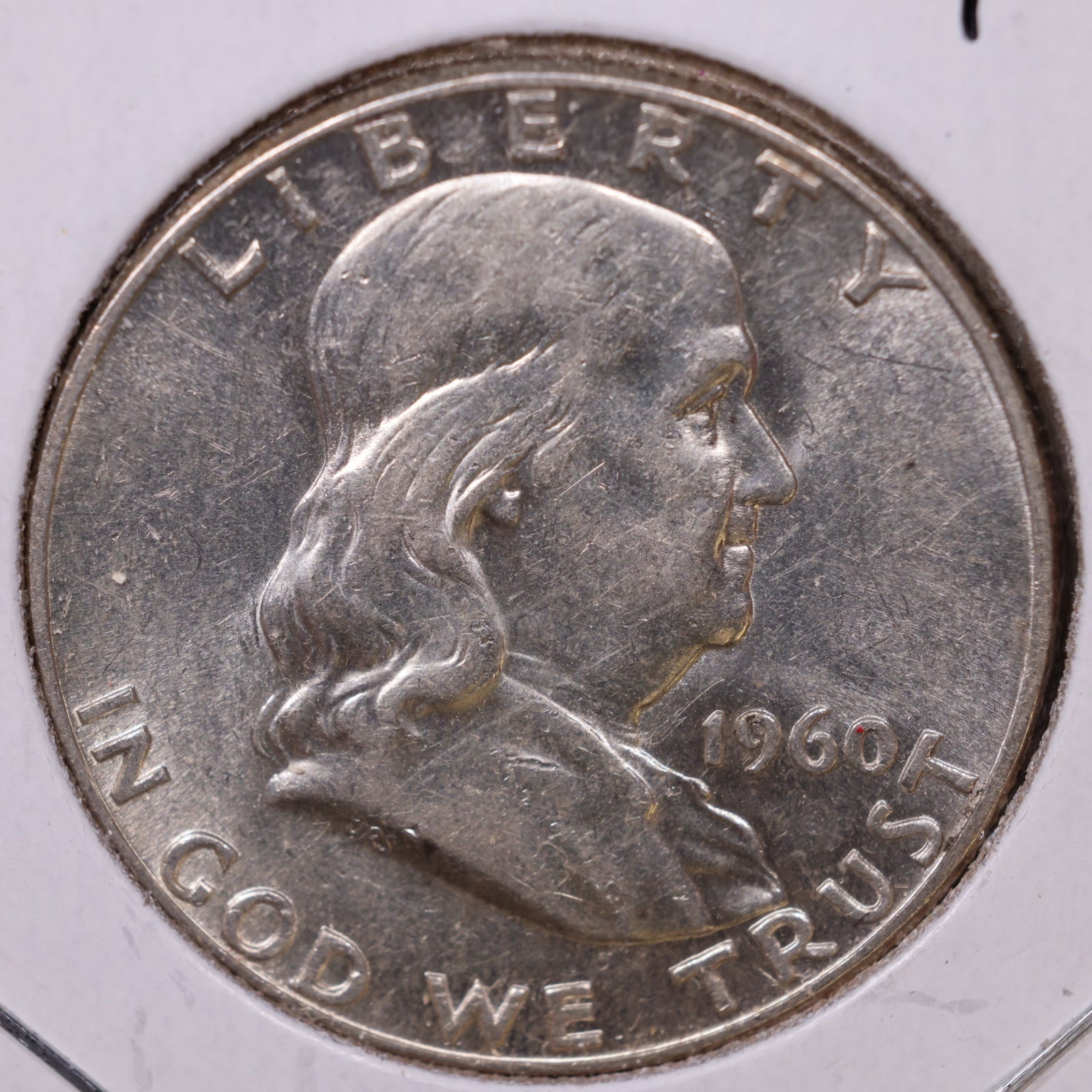 1960 Ben Franklin Half Dollar, About Uncirculated Coin, Store #HR1684