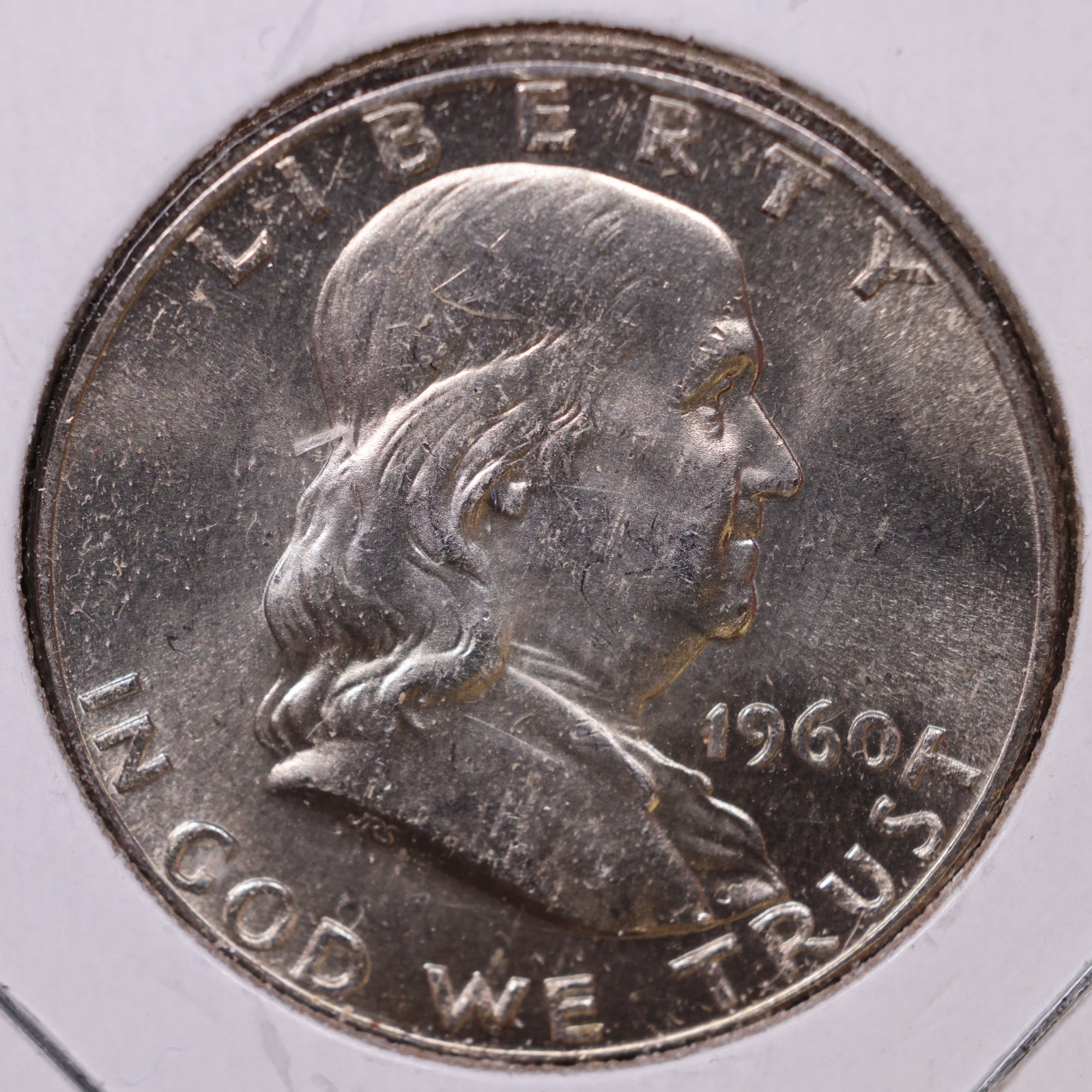 1960 Ben Franklin Half Dollar, Mint State Uncirculated Coin, Store #HR1686