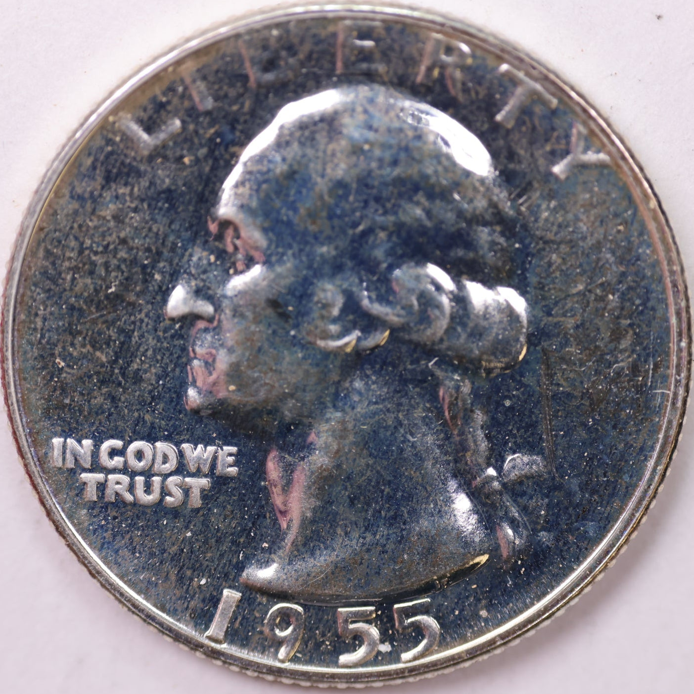 1955 Washington Silver Proof Quarter, Affordable Collectible Coins. Sale #035379