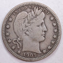 1909 Barber Silver Quarter, Fine Circulated Coin, Store