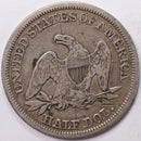 1854 Liberty Seated Half Dollar, Very Fine+ Circulated Coin, Store