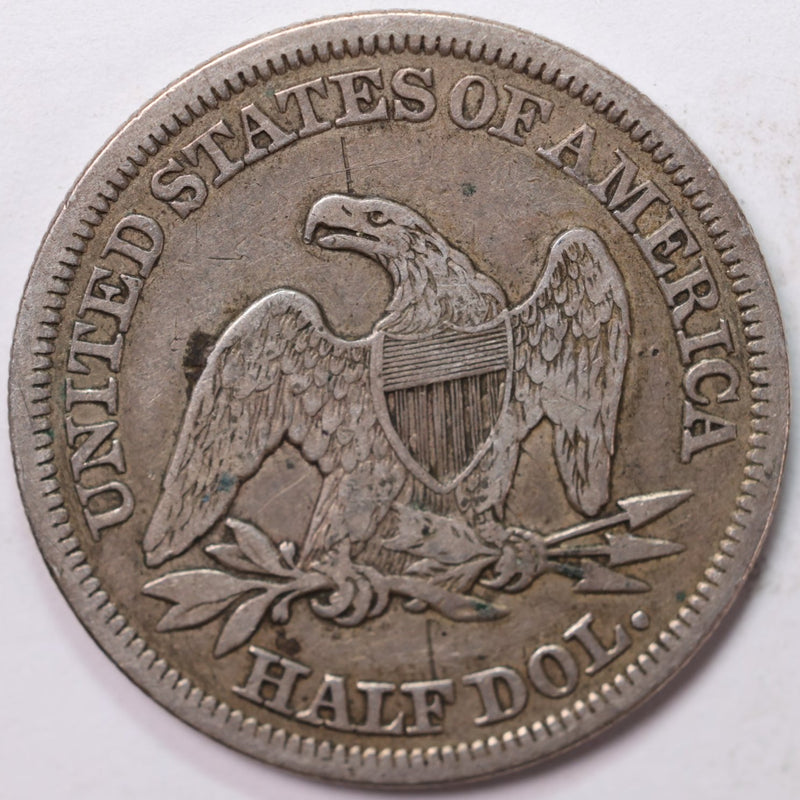 1854 Liberty Seated Half Dollar, Very Fine+ Circulated Coin, Store