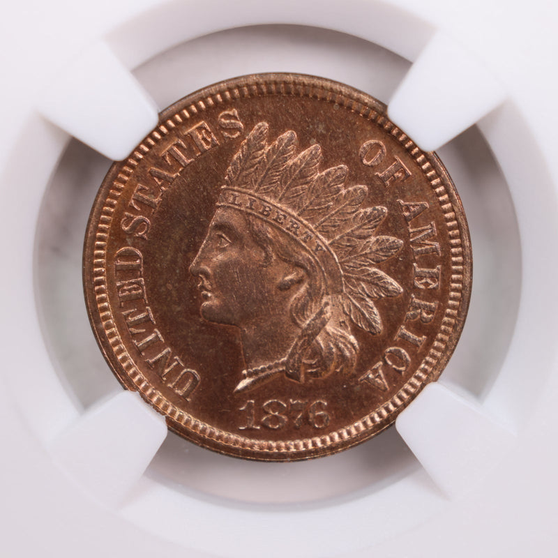 1876 Indian Head Small Cents., NGC PF-64.,Red/Brown, Store
