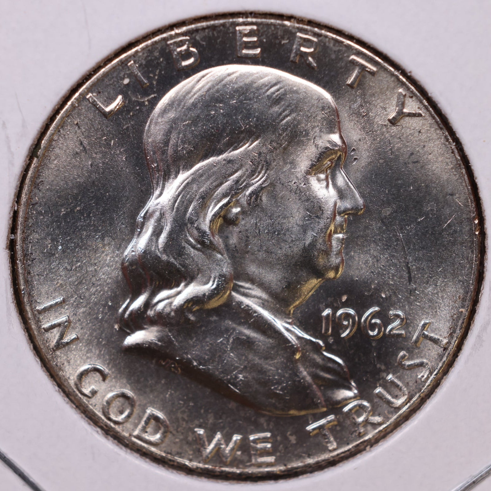 1962-D Ben Franklin Half Dollar, Mint State Uncirculated Coin, Store #HR1708