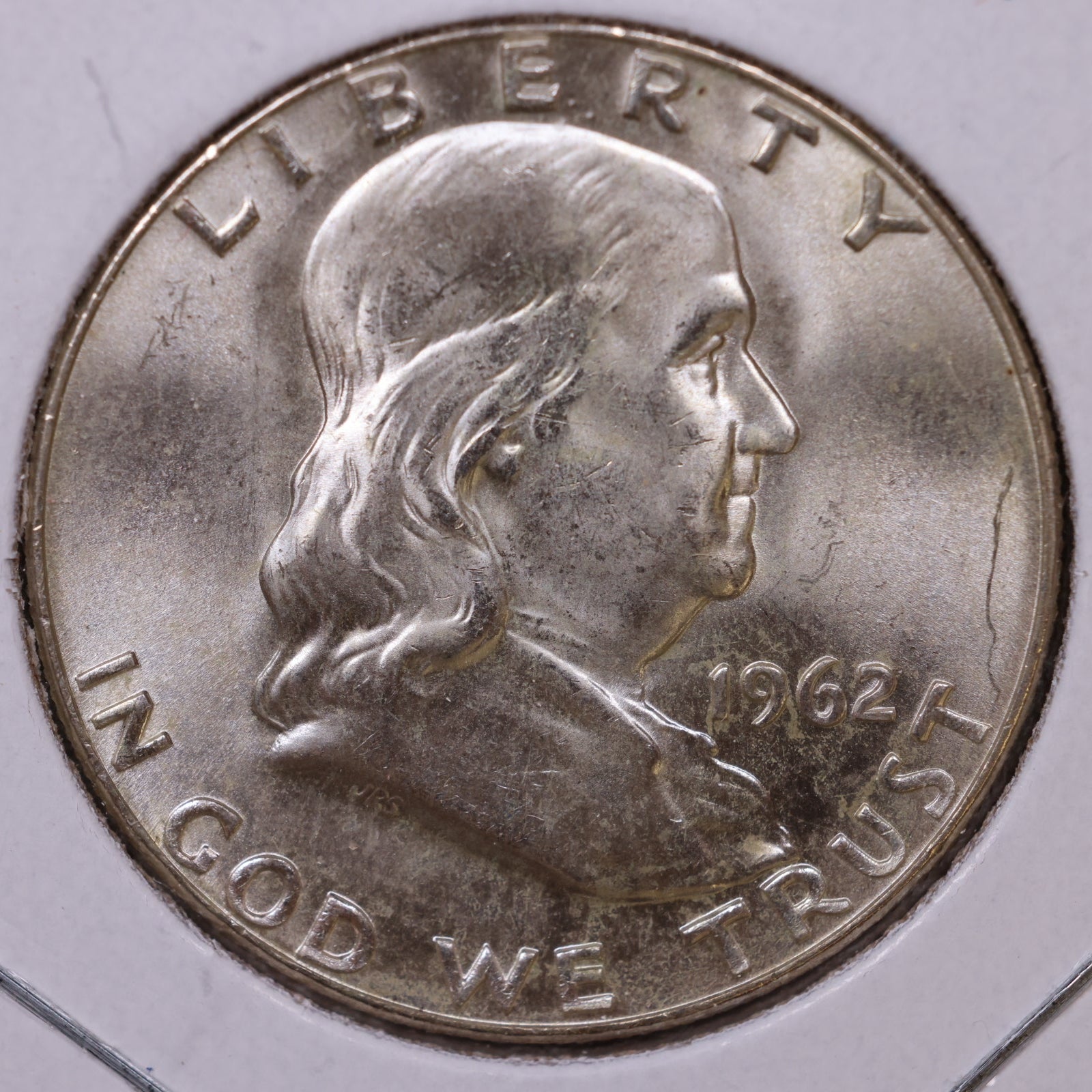 1962-D Ben Franklin Half Dollar, Mint State Uncirculated Coin, Store #HR1711
