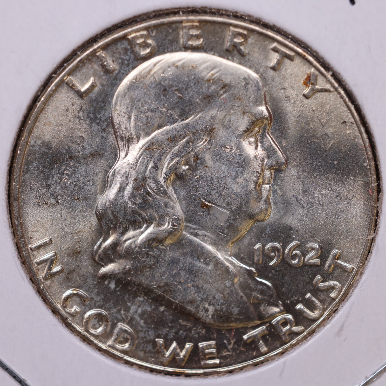 1962-D Ben Franklin Half Dollar, Mint State Uncirculated Coin, Store #HR1712