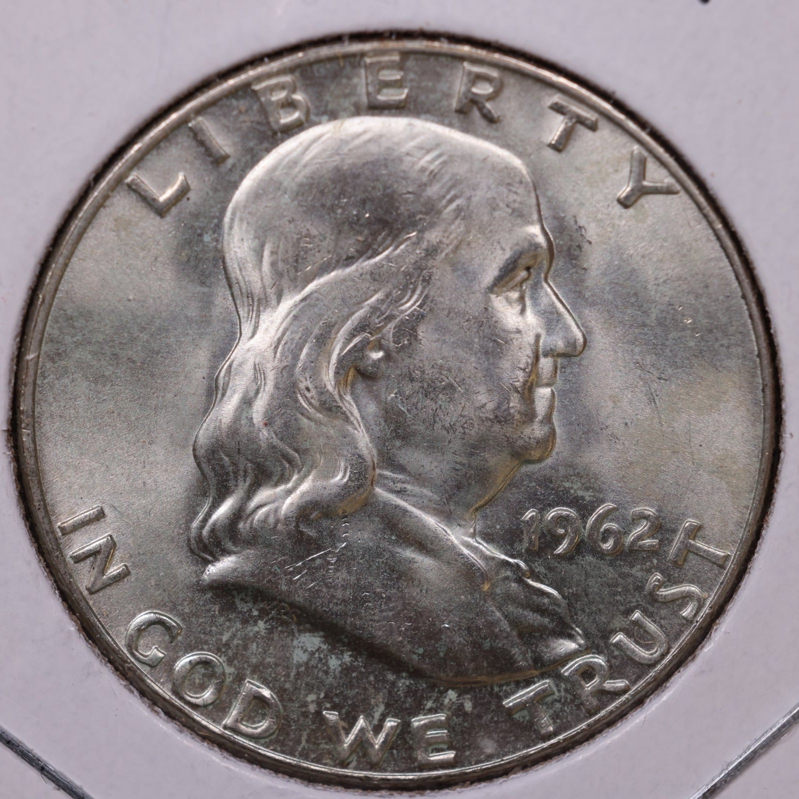 1962-D Ben Franklin Half Dollar, Mint State Uncirculated Coin, Store #HR1713