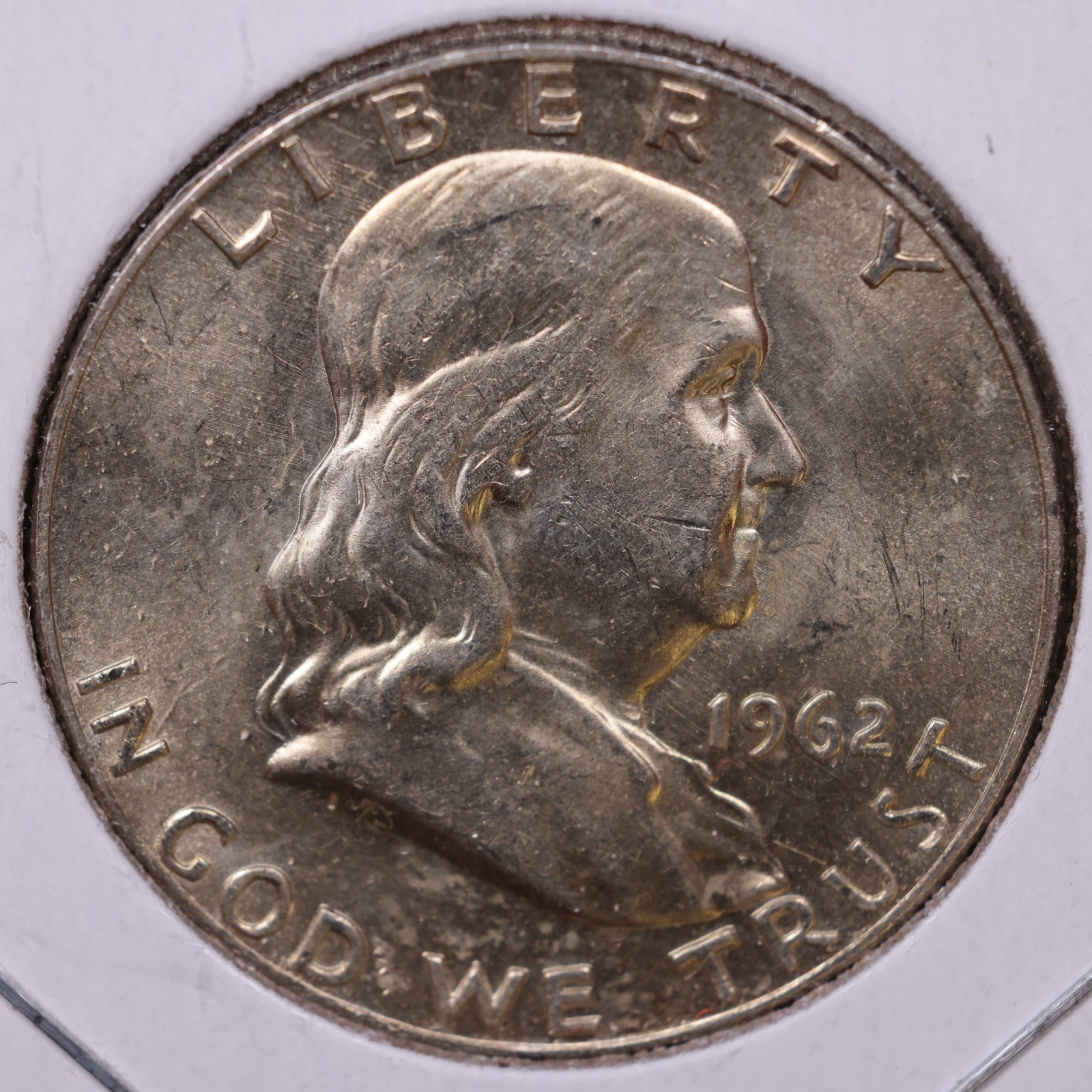 1962-D Ben Franklin Half Dollar, Extra Fine Circulated Coin, Store #HR1714