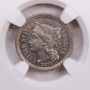 1870 Three Cent Copper Nickel., Uncirculated., NGC PF-62, Store