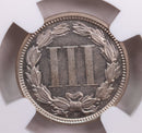 1870 Three Cent Copper Nickel., Uncirculated., NGC PF-62, Store