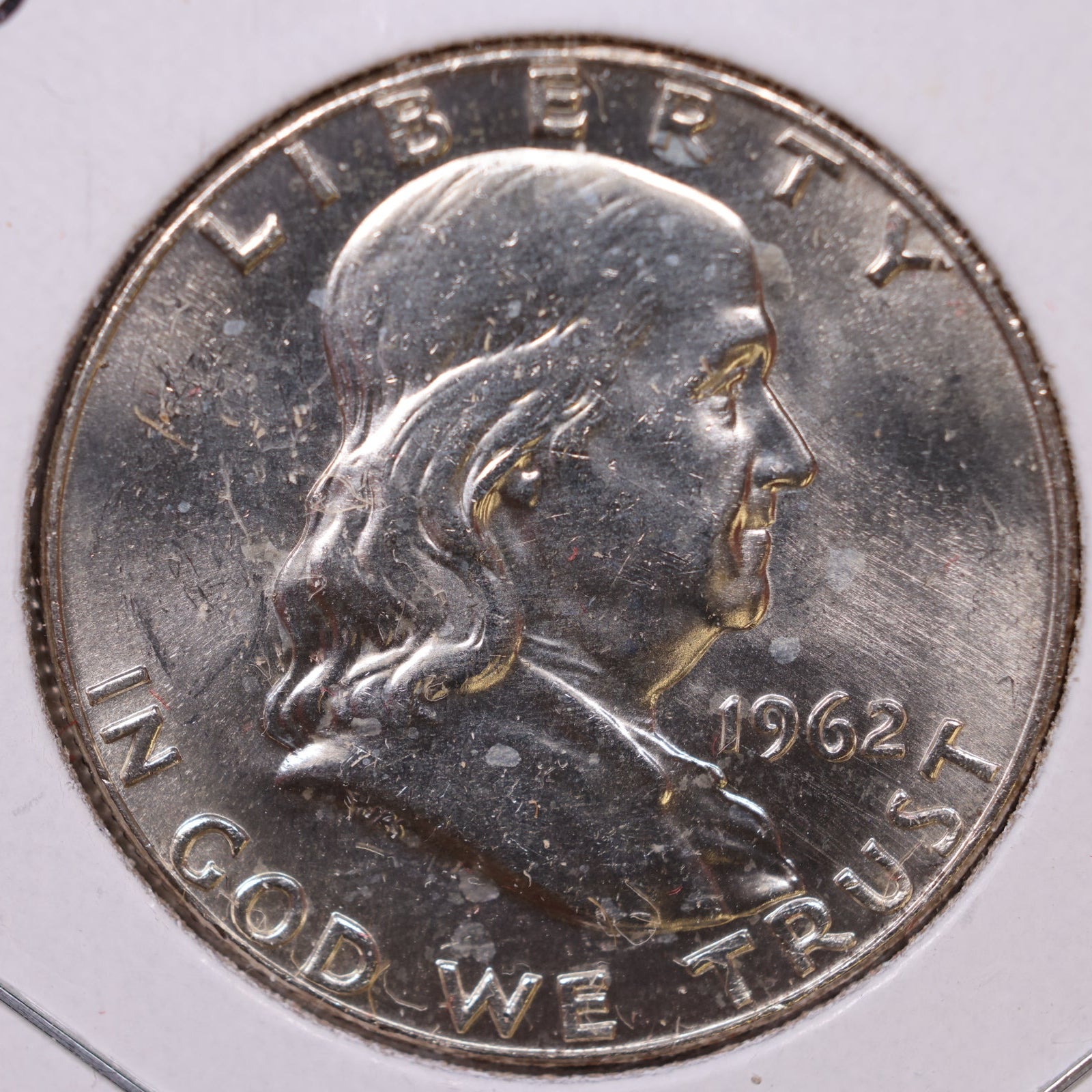 1962-D Ben Franklin Half Dollar, Mint State Uncirculated Coin, Store #HR1718