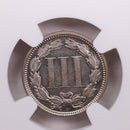 1870 Three Cent Copper Nickel., Uncirculated., NGC PF-62, Store