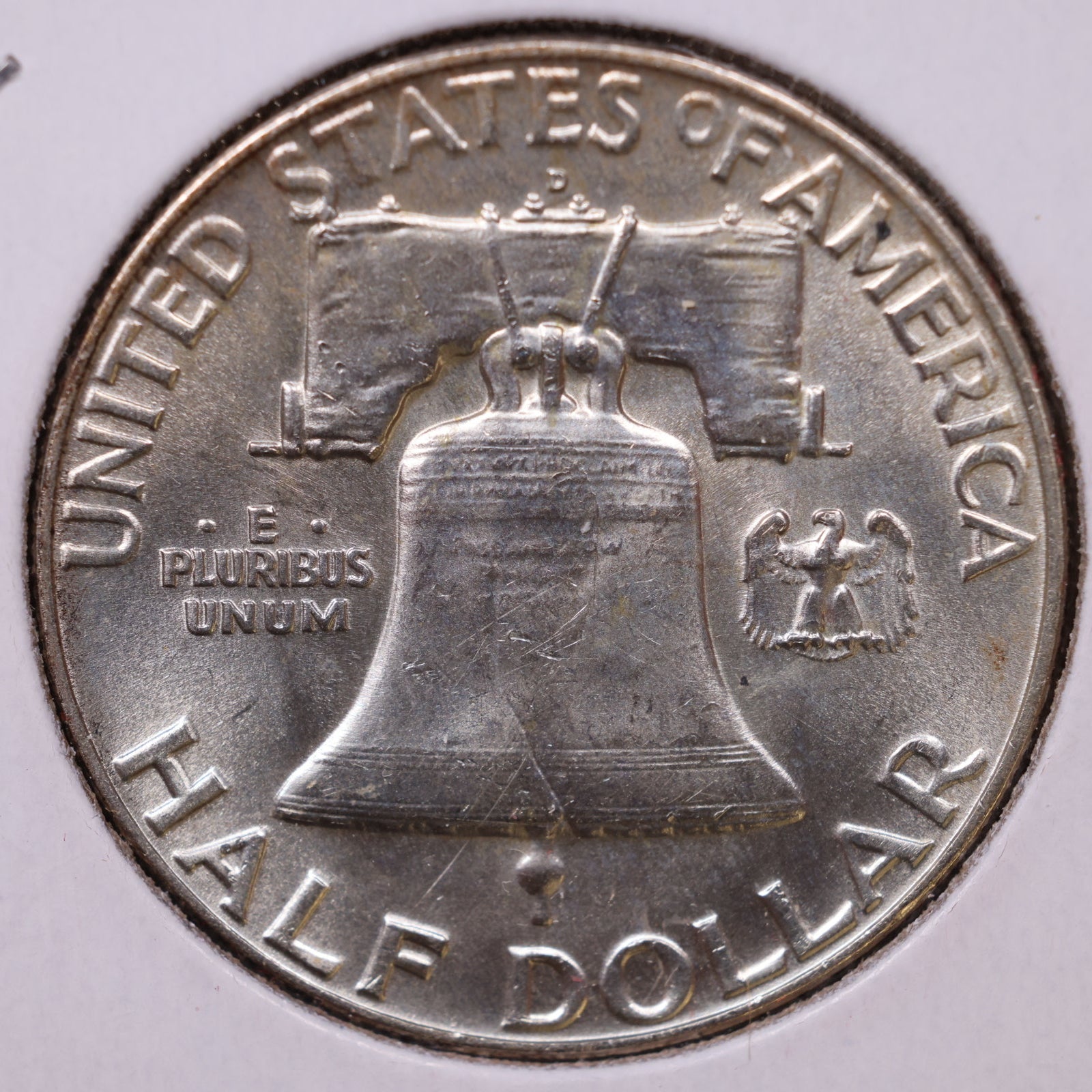 1962-D Ben Franklin Half Dollar, About Uncirculated Coin, Store #HR1721