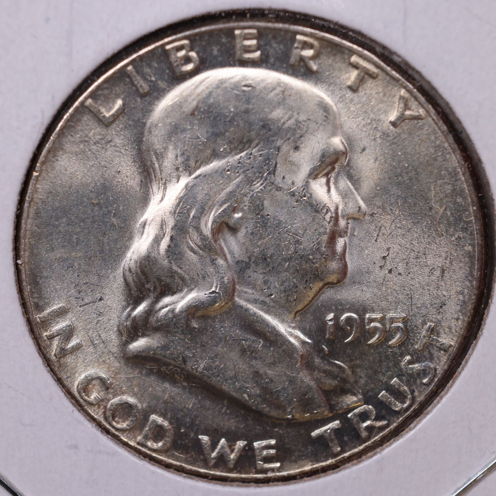 1955 Ben Franklin Half Dollar, Mint State Uncirculated Coin, Store #HR1727