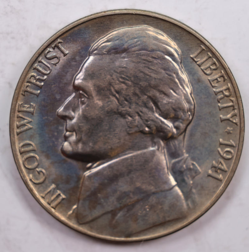 1941-D Jefferson Nickel., Uncirculated, Mint State Coin., Store Sale