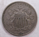 1866 Shield Nickel, Very Fine Plus, Circulated Coin., Store Sale