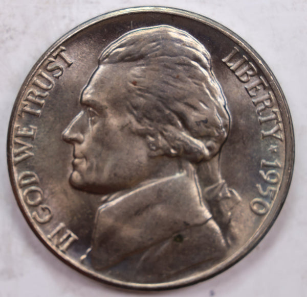 1950-D Jefferson Nickel, Mint State Uncirculated Coin, Store #NL023
