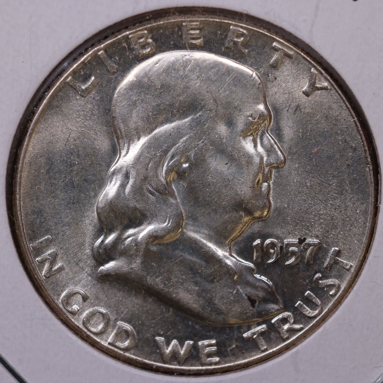 1957 Ben Franklin Half Dollar, Mint State Uncirculated Coin, Store #HR1733
