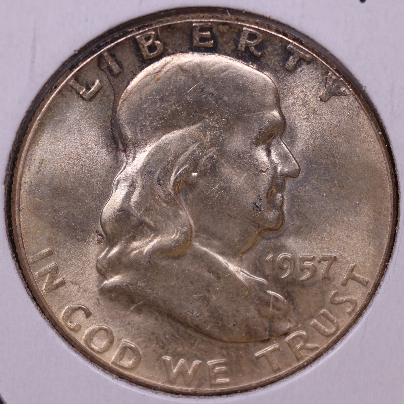 1957 Ben Franklin Half Dollar, Mint State Uncirculated Coin, Store #HR1734