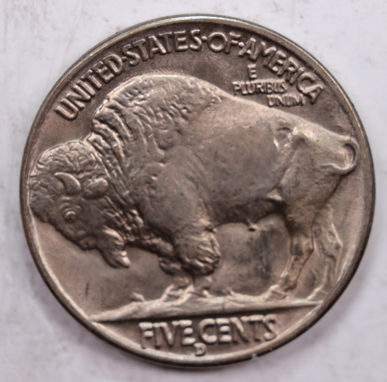 1938-D Buffalo Nickel., Uncirculated, Mint State Coin., Store Sale #NL020.