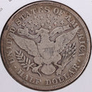 1899 Barber Half Dollar, Very Good+ Circulated Coin, Store
