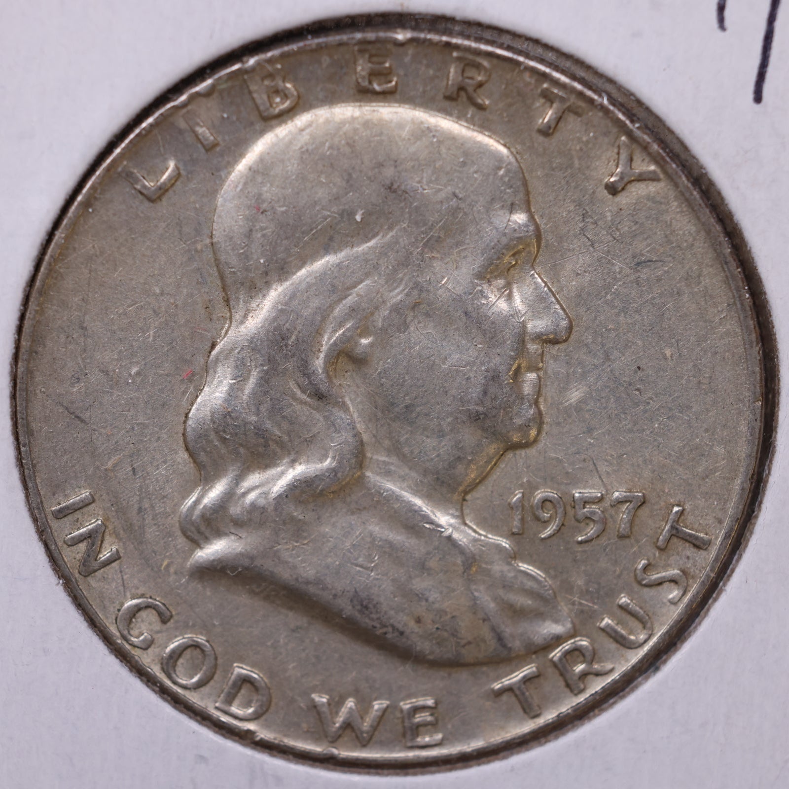 1957-D Ben Franklin Half Dollar, Very Fine Circulated Coin, Store #HR1739