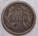 1865-S Seated Liberty Dime, Very Fine Plus Circulated Coin, Store