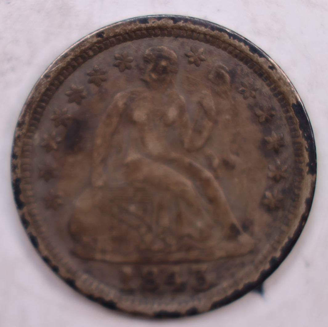 1843 Seated Liberty Dime., Extra Fine Circulated Coin., Store #DE0299