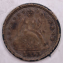 1843 Seated Liberty Dime., Extra Fine Circulated Coin., Store