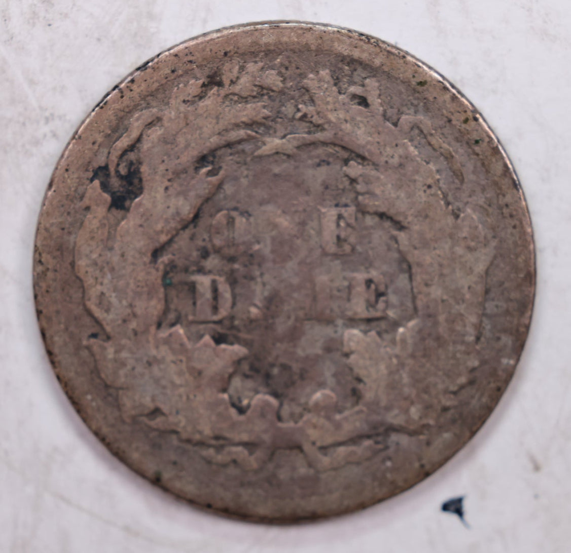1875 Seated Liberty Dime., Good Circulated Coin., Store #DE0300