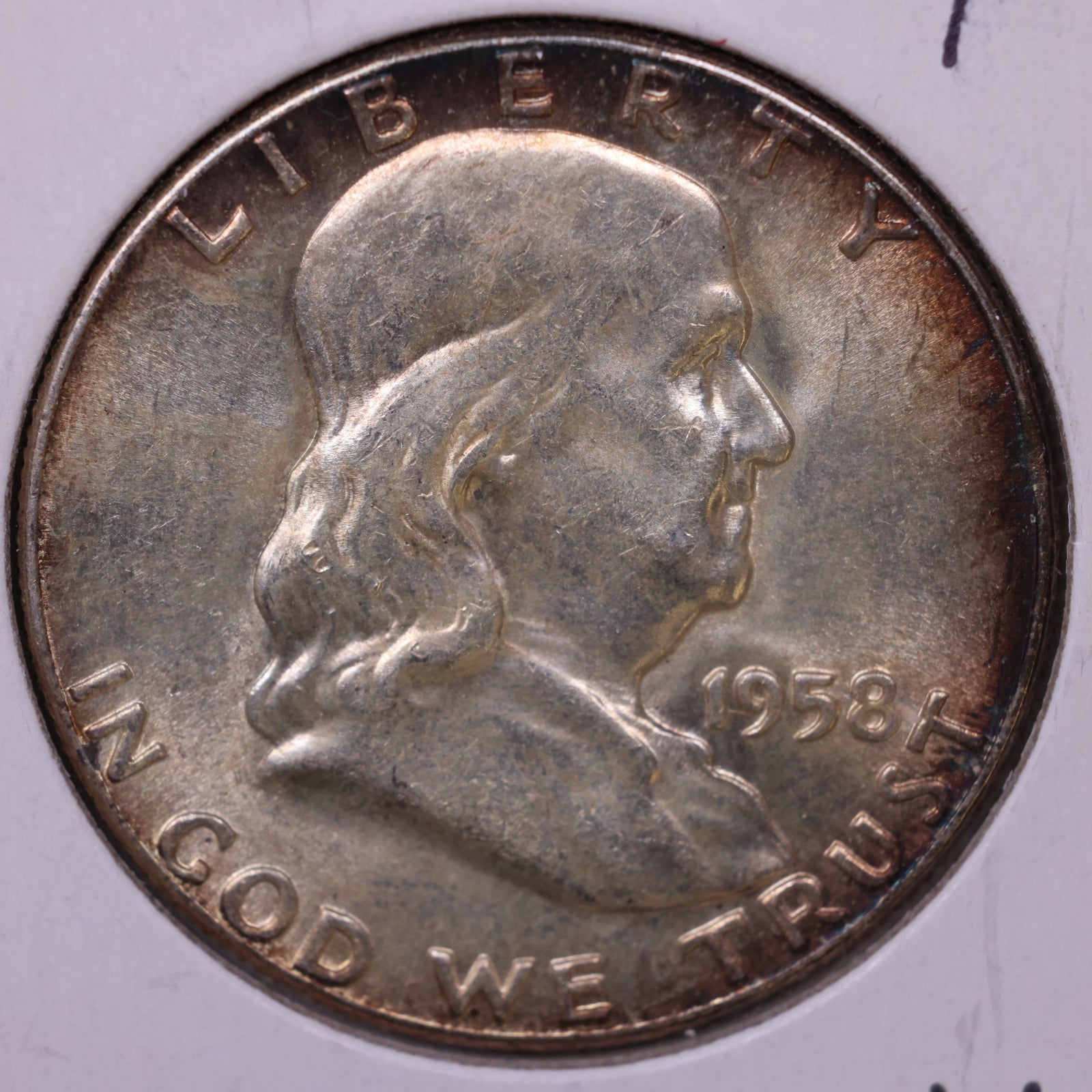 1958 Ben Franklin Half Dollar, Extra Fine Circulated Coin, Store #HR1745