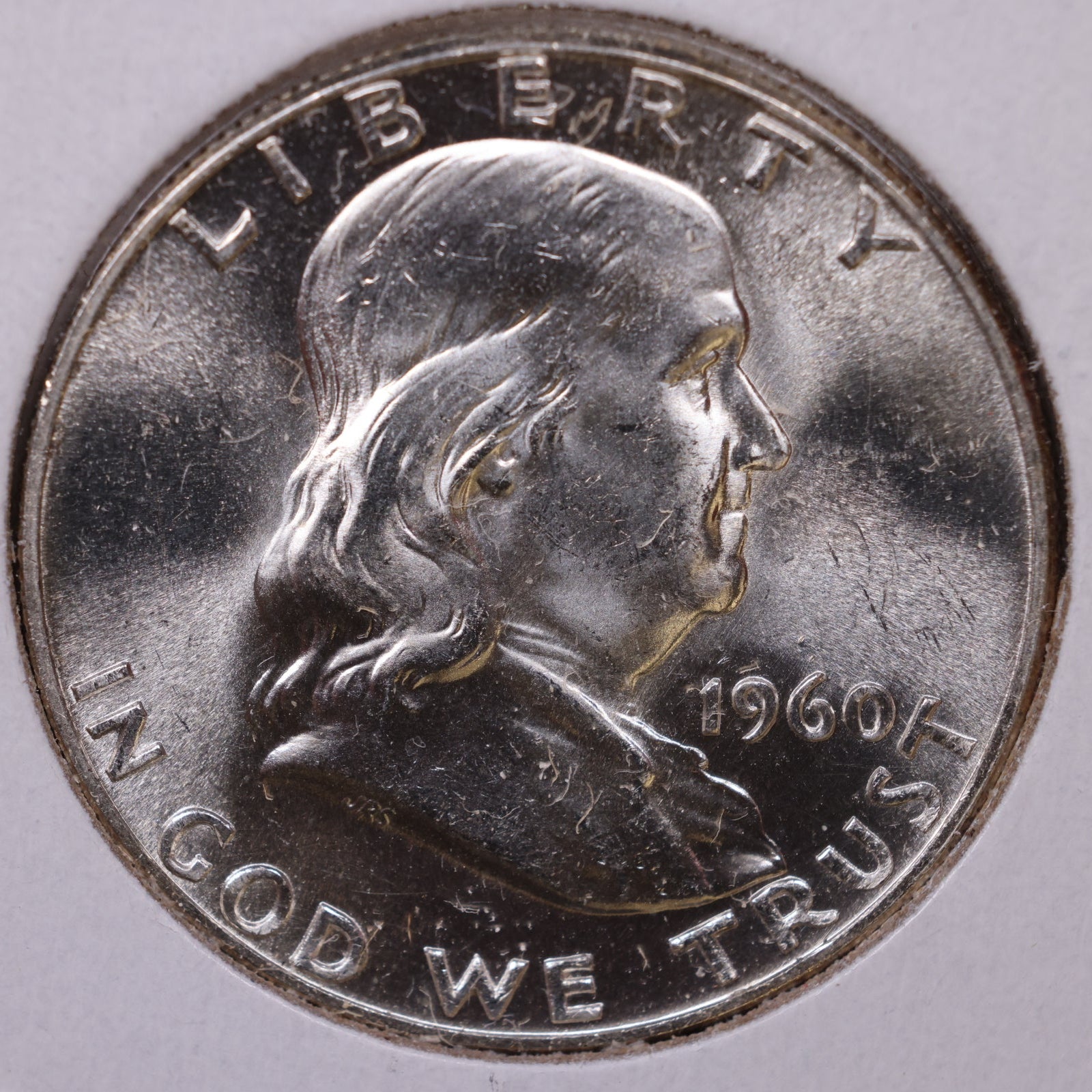 1960 Ben Franklin Half Dollar, Mint State Uncirculated Coin, Store #HR1753