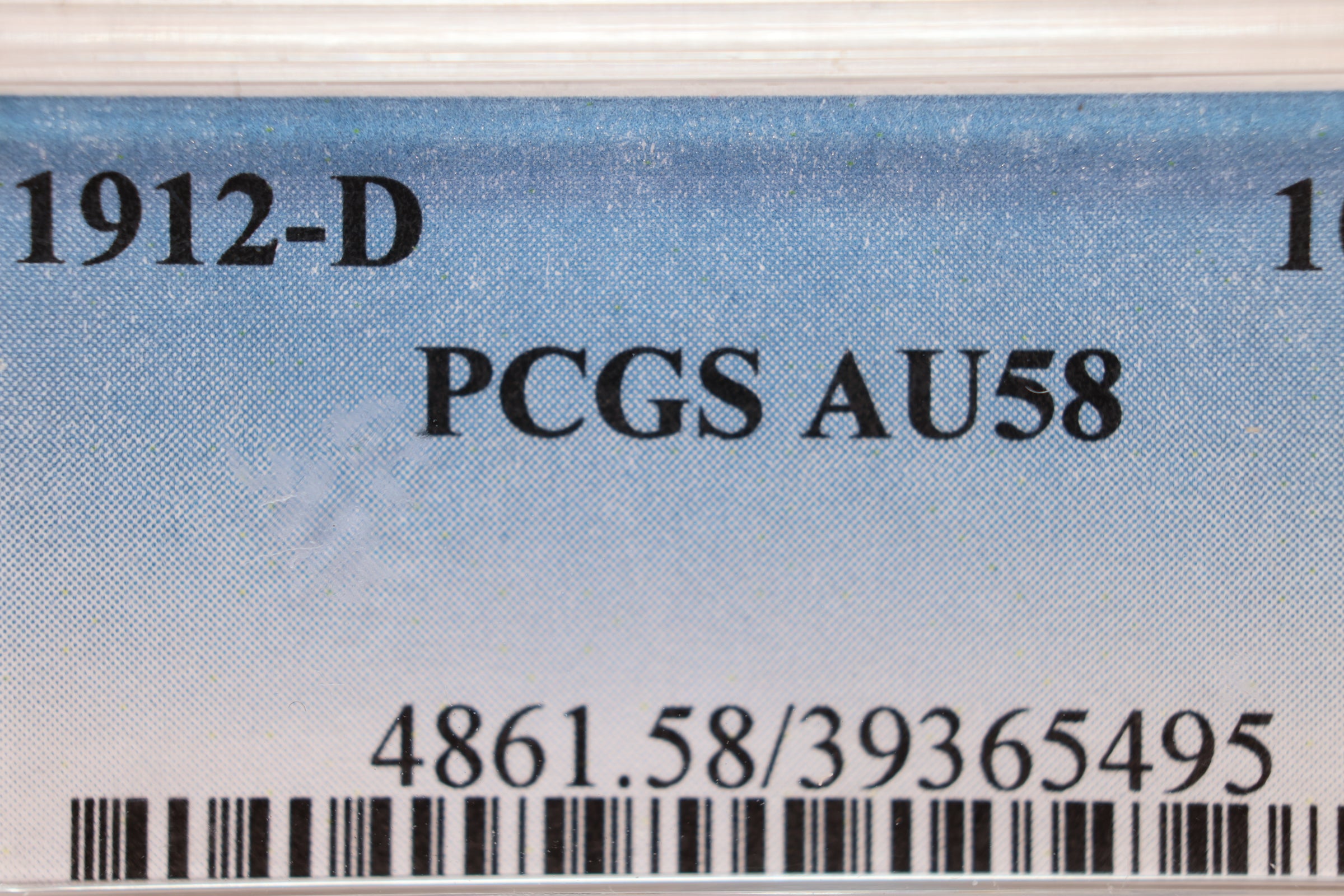 1912-D Barber Silver Dime., 'Scarce in Grade'., PCGS Certified AU-58., Store #GDE019.