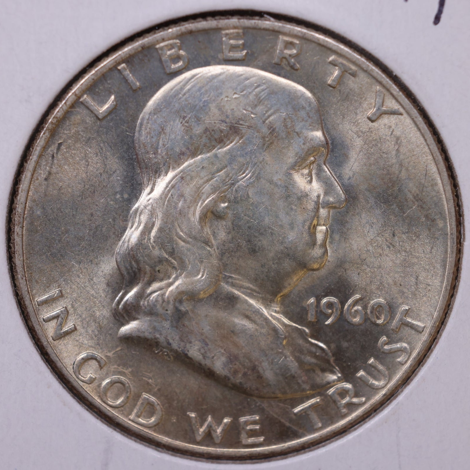 1960-D Ben Franklin Half Dollar, Mint State Uncirculated Coin, Store #HR1754