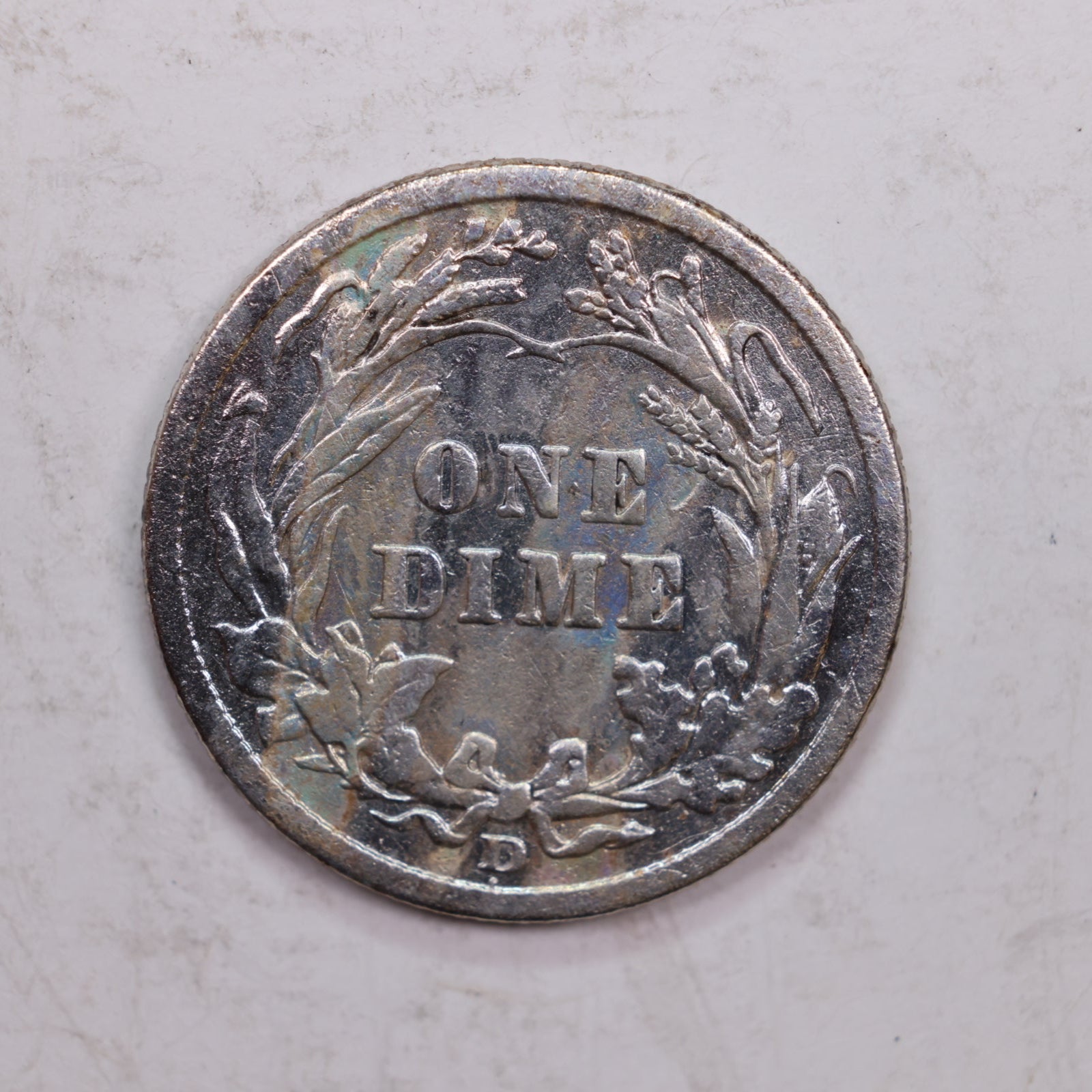 1911-D Barber Silver Dime., Extra Fine Detailed Circulated Coin., Store #DE0309