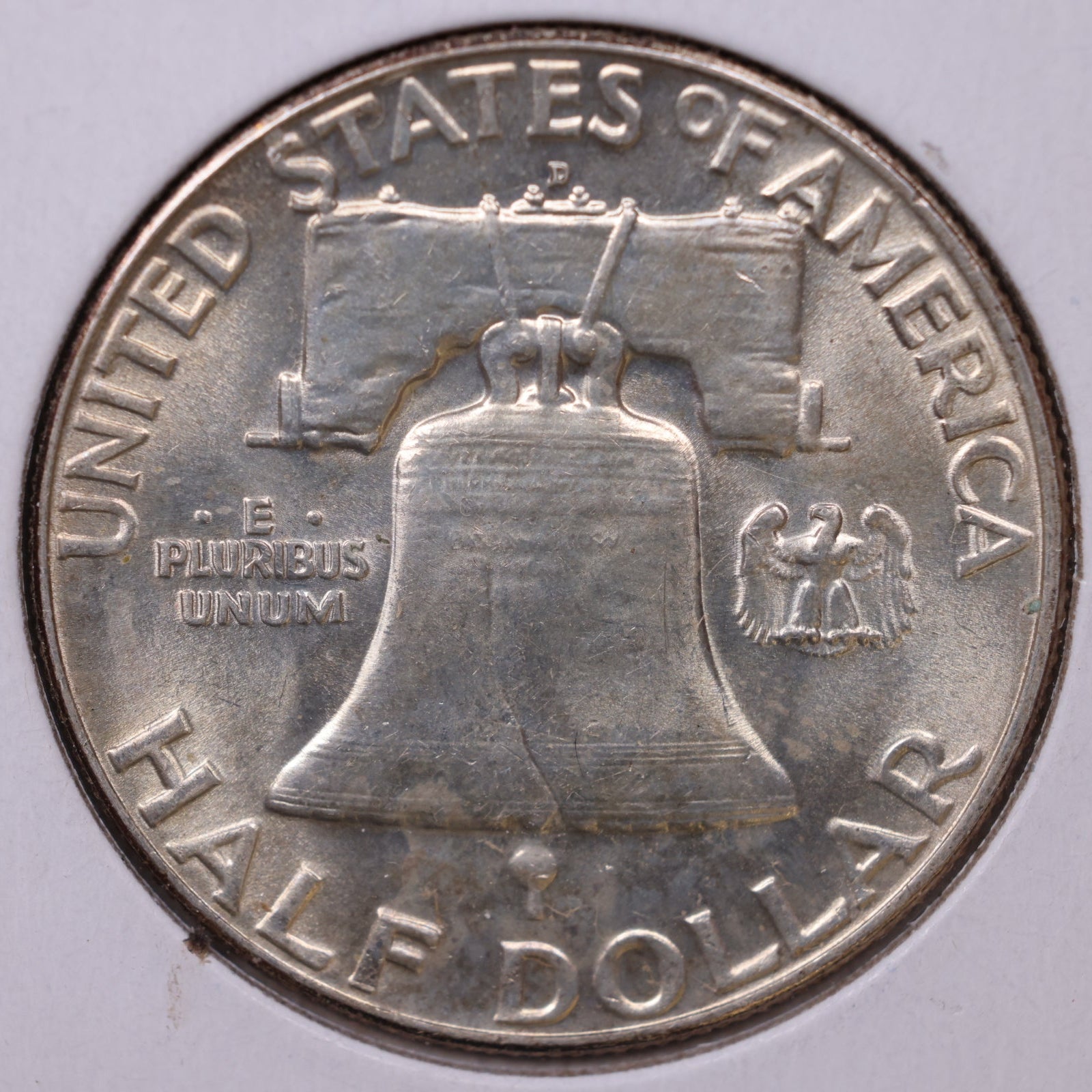 1960-D Ben Franklin Half Dollar, Mint State Uncirculated Coin, Store #HR1754