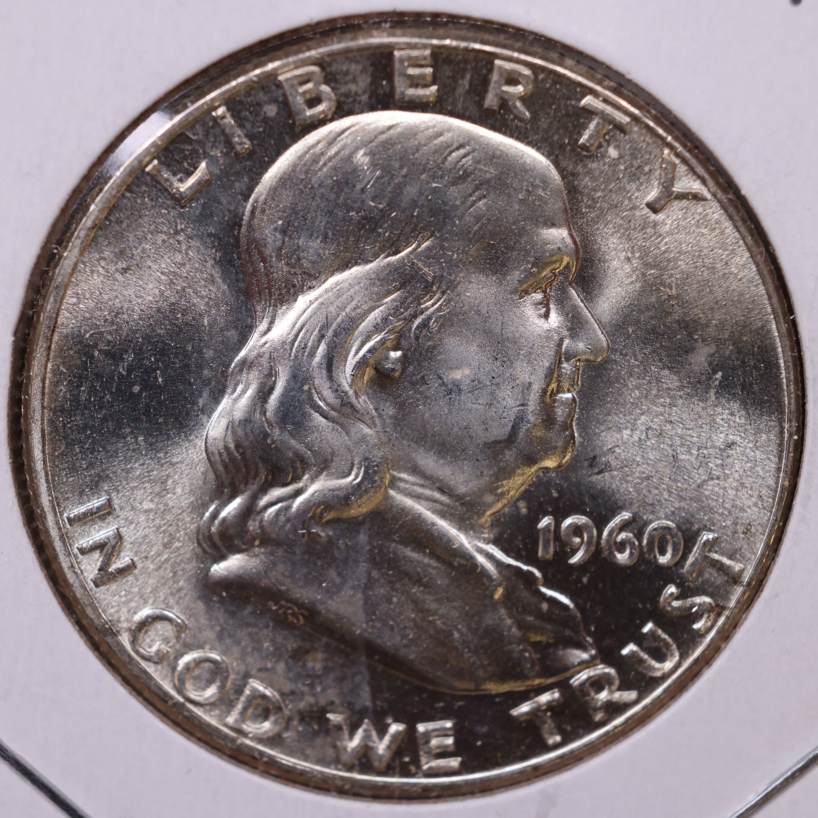 1960 Ben Franklin Half Dollar, Mint State Uncirculated Coin, Store #HR1756