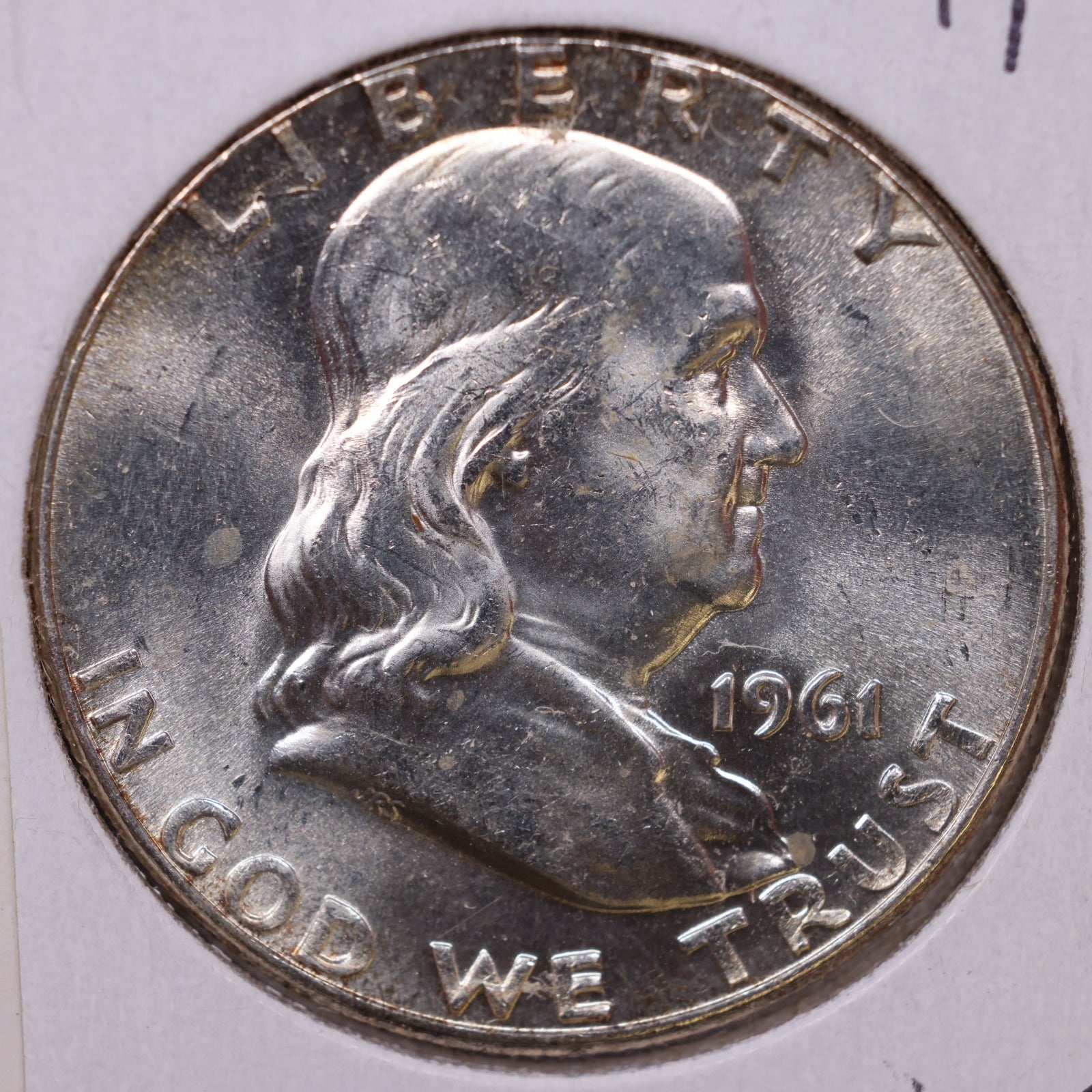 1961 Ben Franklin Half Dollar, Mint State Uncirculated Coin, Store #HR1758