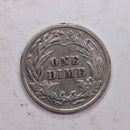 1902 Barber Silver Dime., Nice Fine, Circulated Coin., Store