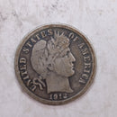 1912-D Barber Silver Dime., Nice Fine, Circulated Coin., Store