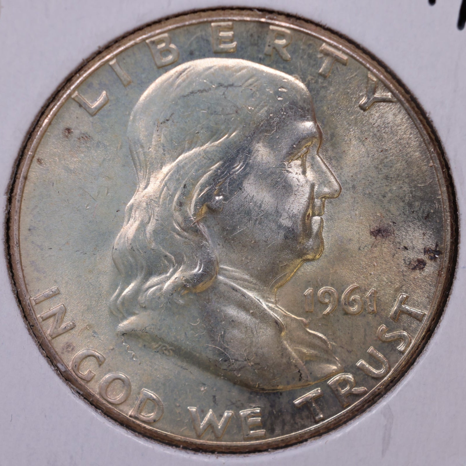 1961 Ben Franklin Half Dollar, Mint State Uncirculated Coin, Store #HR1763