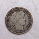 1914-D Barber Silver Dime., Nice Very Fine, Circulated Coin., Store