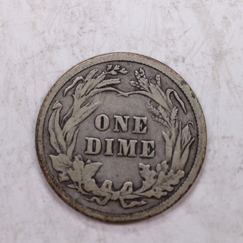 1914-D Barber Silver Dime., Nice Very Fine, Circulated Coin., Store